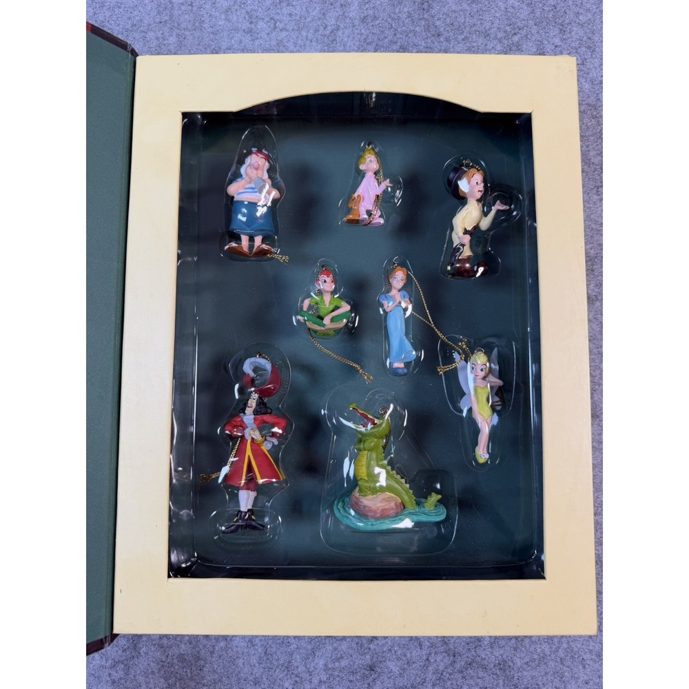 Disney Peter Pan Storybook Christmas Ornament Set 8 Piece #16341 Retired